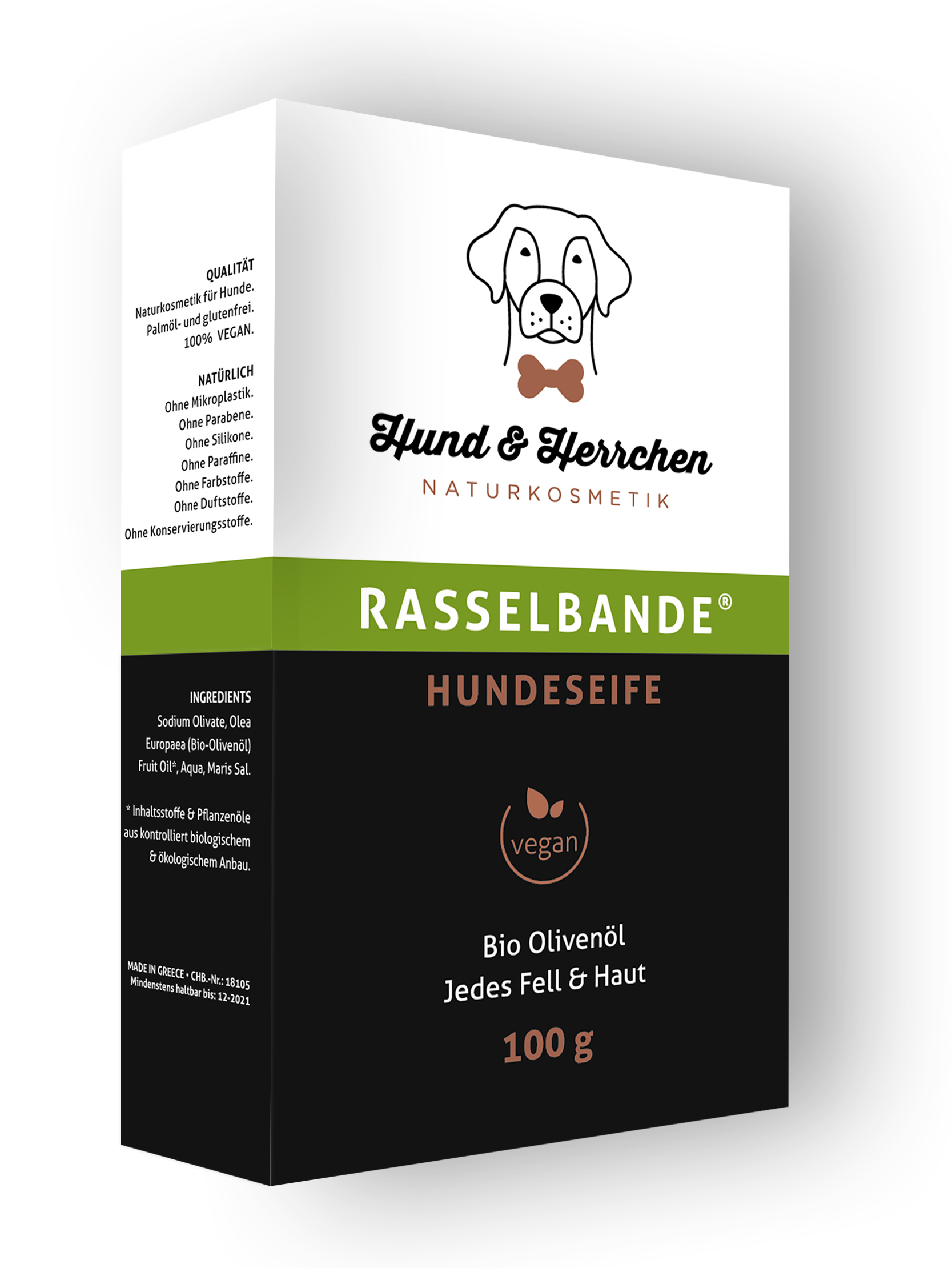 Hund &amp; Herrchen Hundeseife &quot;Rasselbande&quot; mit Bio Olivenöl und Meersalz