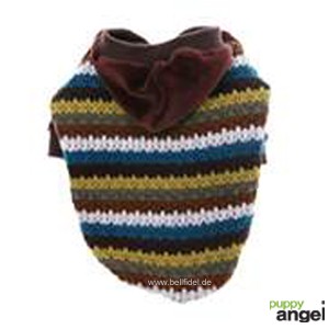 Puppy Angel® Hundepullover mit Kapuze &quot;Trio Tone&quot; (braun)